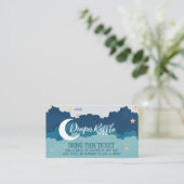 Over the Moon Luier Raffle Kaarten - Blauw (Staand voorkant)