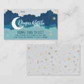 Over the Moon Luier Raffle Kaarten - Blauw (Voorkant / Achterkant)