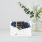 Over the Moon Luier Raffle Ticket Baby shower Informatiekaartje (Staand voorkant)