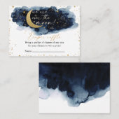 Over the Moon Luier Raffle Ticket Baby shower Informatiekaartje (Voorkant / Achterkant)