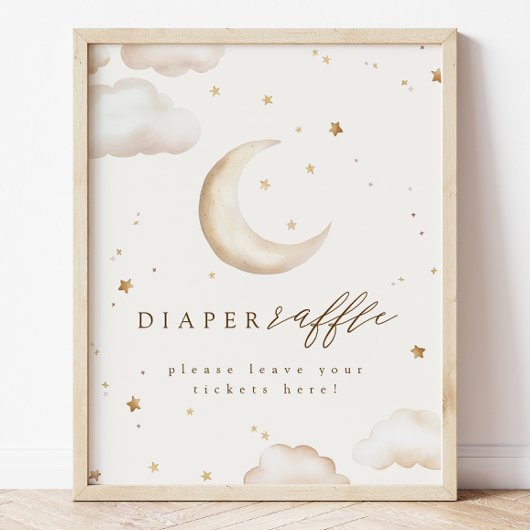 Over the Moon Luiers Raffle Bord Poster