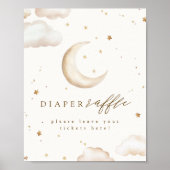 Over the Moon Luiers Raffle Bord Poster (Voorkant)