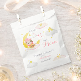 Over The Moon Meisje Koe Baby shower Bedankzakje