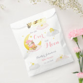 Over The Moon Meisje Koe Baby shower Bedankzakje (Gezegeld)