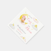 Over The Moon Meisje Koe Baby shower Servet (Hoek)