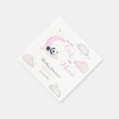 Over The Moon Meisje Panda Beer Baby shower Servet (Hoek)