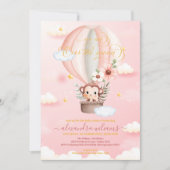Over the Moon Monkey Baby shower Kaart (Voorkant)