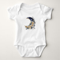 Over the moon nany gouden baby shower baby bodysui