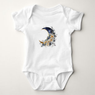 Over the moon nany gouden baby shower baby bodysui romper