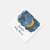 Over the Moon Navy Gold Galaxy Baby shower Servet (Hoek)