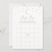 Over the Moon Neutral Baby shower Bingo spel Kaart (Voorkant)
