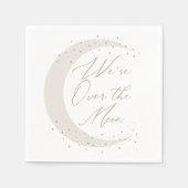 Over the Moon Neutral Baby shower Servet (Voorkant)