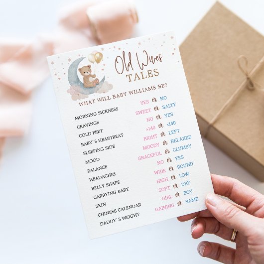 Over the Moon Old Wives Tales Geslacht onthullen K Kaart
