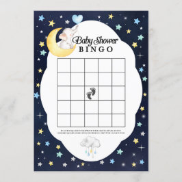 Over The Moon Olifant Baby Shower Bingo Spel Kaart