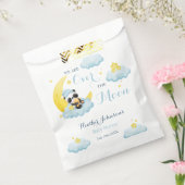 Over The Moon Panda Beer Boy Baby shower Bedankzakje (Gezegeld)