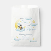 Over The Moon Panda Beer Boy Baby shower Bedankzakje (Voorkant)