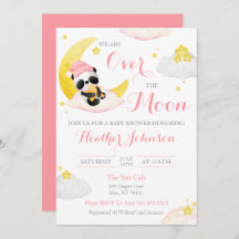 Over The Moon Panda Beer Meisje Baby shower
