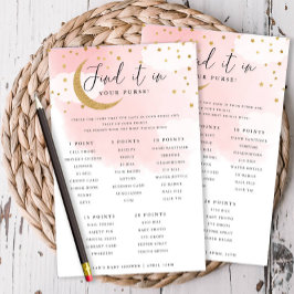 Over the Moon Pink Purse Scavenger Hunt Game Kaart