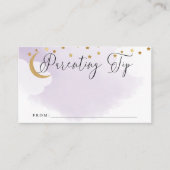 Over the Moon Purple Parenting Tip Jar Advice Card Informatiekaartje (Voorkant)