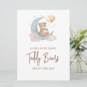 Over the Moon Raad hoeveel Teddy Bears Game Kaart (Staand voorkant)