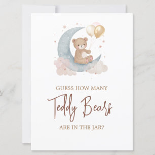 Over the Moon Raad hoeveel Teddy Bears Game Kaart