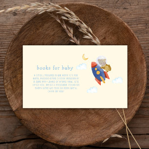 Over The Moon Rocket Beer Boeken Voor Baby Shower Informatiekaartje