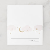 Over the Moon Roze Baby Naam Plaats Kaarten Plaatskaartje (Buitenkant ongevouwen)