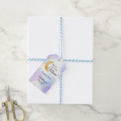 Over the Moon Roze Blauw Dank U Baby shower Cadeaulabel (Met Touw)