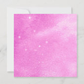 Over the Moon Roze Goud Baby shower Uitnodigen Kaart (Achterkant)