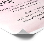 Over the Moon Roze Late Night Luiers Activiteit Poster (Hoek)