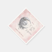 Over The Moon Roze Meisje Baby shower Servetten (Hoek)
