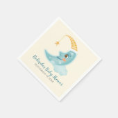 Over the Moon Schattige Boy Baby shower Servet (Hoek)