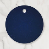 Over the Moon sterren roze baby shower Bedankjes Labels (Achterkant)