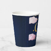 Over the Moon sterren roze baby shower Papieren Bekers (Rechts)