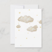 Over The Moon sterren Teddybeer Babyshower Bedankkaart (Achterkant)