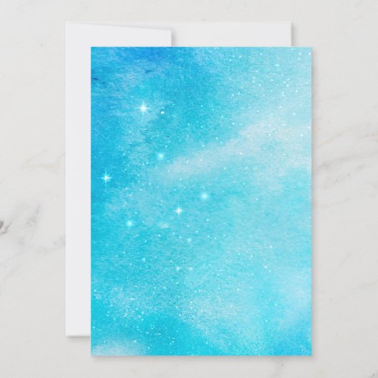 Over the Moon Sterrennacht Baby shower Uitnodiging (Achterkant)