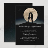 Over the Moon Sterrennacht bruiloft Kaart (Voorkant / Achterkant)