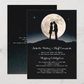 Over the Moon Sterrennacht bruiloft Kaart (Voorkant / Achterkant)