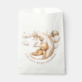 Over the Moon Teddy Bear Baby shower Bedankzakje