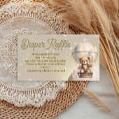 Over the Moon Teddy Bear Baby shower Luier Raffle Informatiekaartje