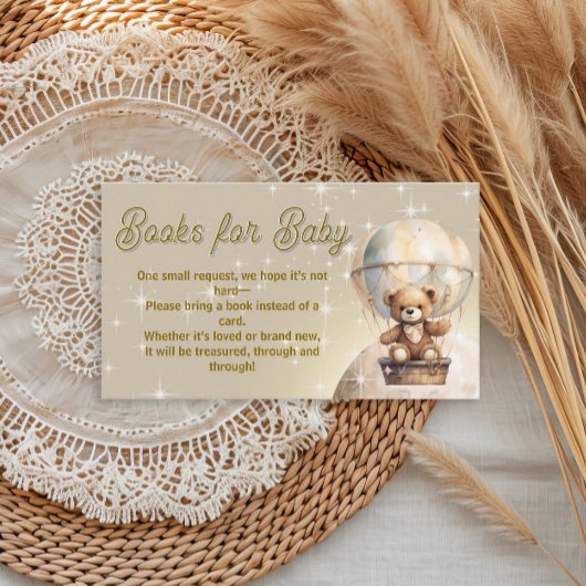 Over the Moon Teddy Bear Boeken voor Baby Informatiekaartje