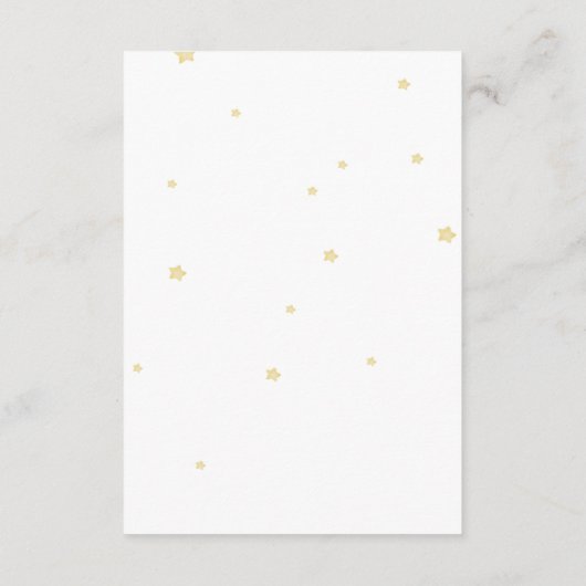 Over The Moon Teddy Bear Books for Baby Shower  Informatiekaartje (Achterkant)