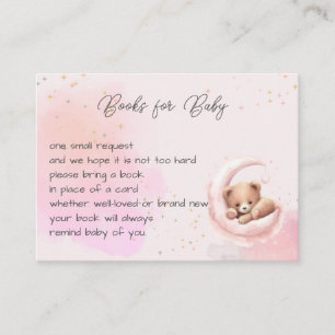 Over the Moon Teddy Bear Douche Boeken voor Baby Informatiekaartje
