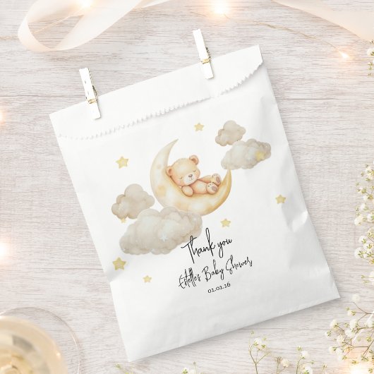 Over the Moon Teddybeer Babyshower Bedankzakje