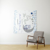 Over the Moon Uil Baby Shower Wandtapijt Wandkleed (In Situ (horizontaal))