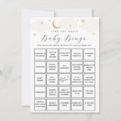 Over the Moon Vind de Gast Baby Bingo Game Kaart (Voorkant)
