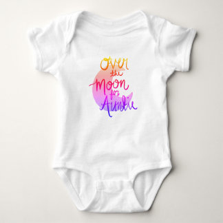 Over the Moon voor tante (kleur) Baby Bodysuit