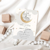 Over the Moon voor Two Twin Baby shower Kaart