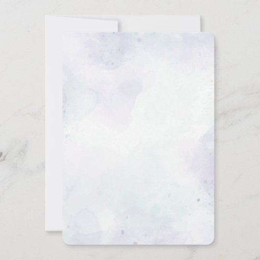 Over the Moon Waterverf Baby shower Invitation Kaart (Achterkant)