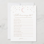 Over the Moon Wie kent mama Beste Baby shower Kaart (Voorkant)